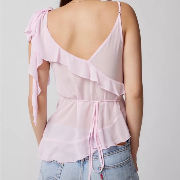 UO Belle Ruffle Wrap Top - Picture 2 of 5